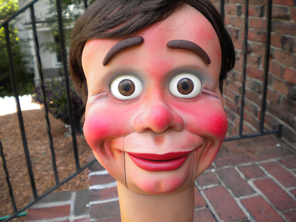 Cecil Wigglenose, a ventriloquist figure attributed to Dan Lavender