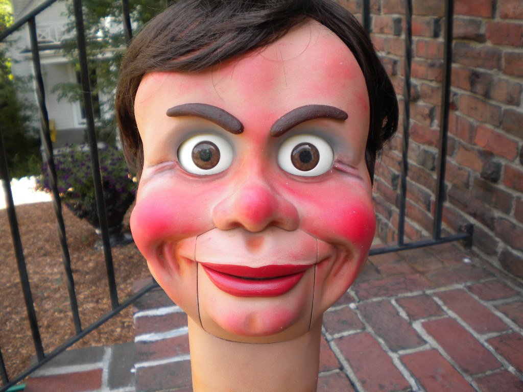 Cecil Wigglenose, a ventriloquist figure attributed to Dan Lavender