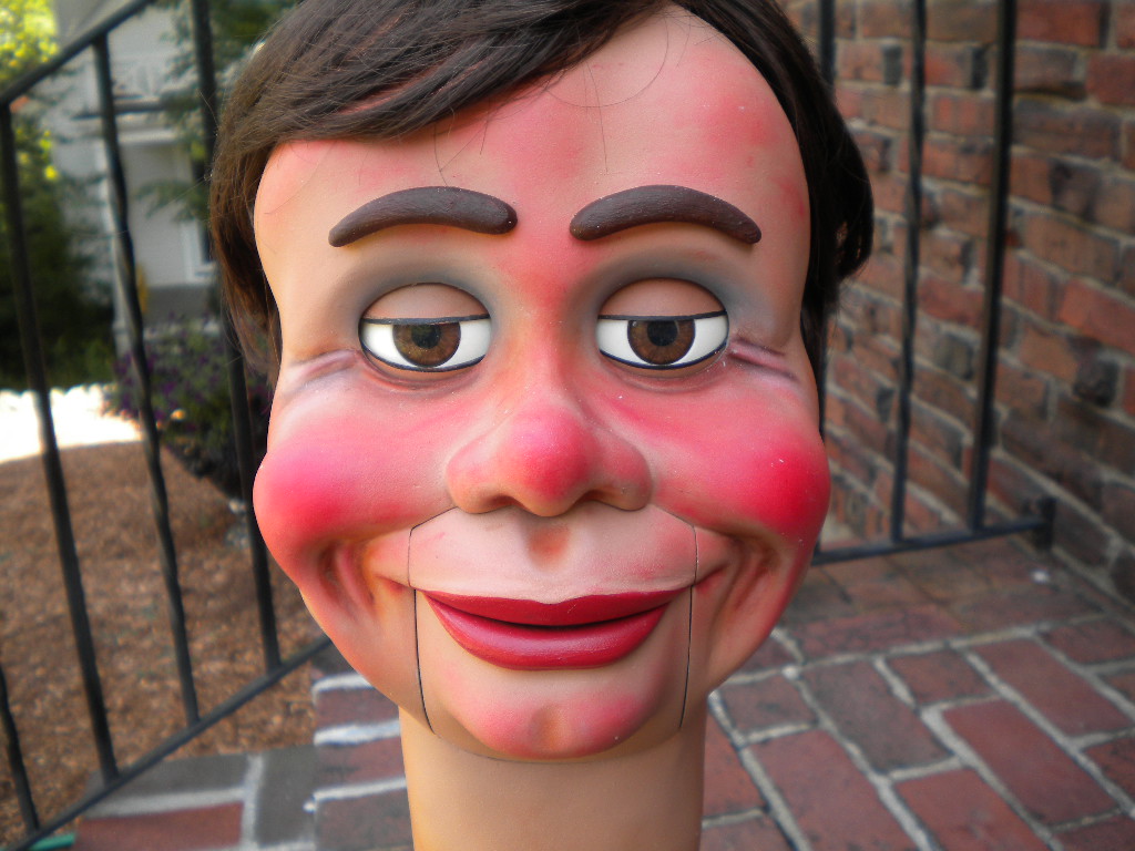 Cecil Wigglenose, a ventriloquist figure attributed to Dan Lavender