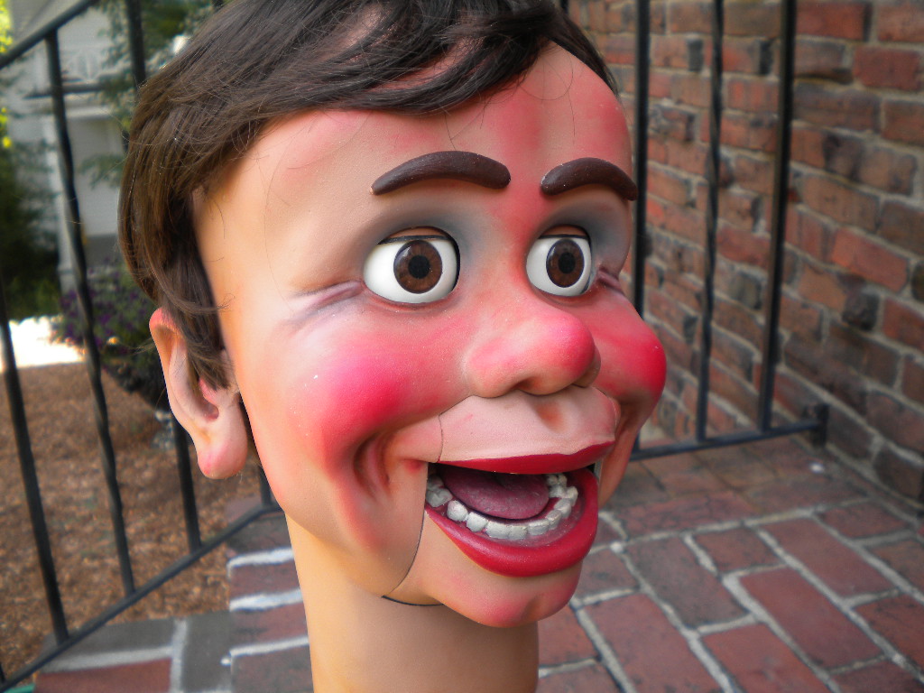 Cecil Wigglenose, a ventriloquist figure attributed to Dan Lavender