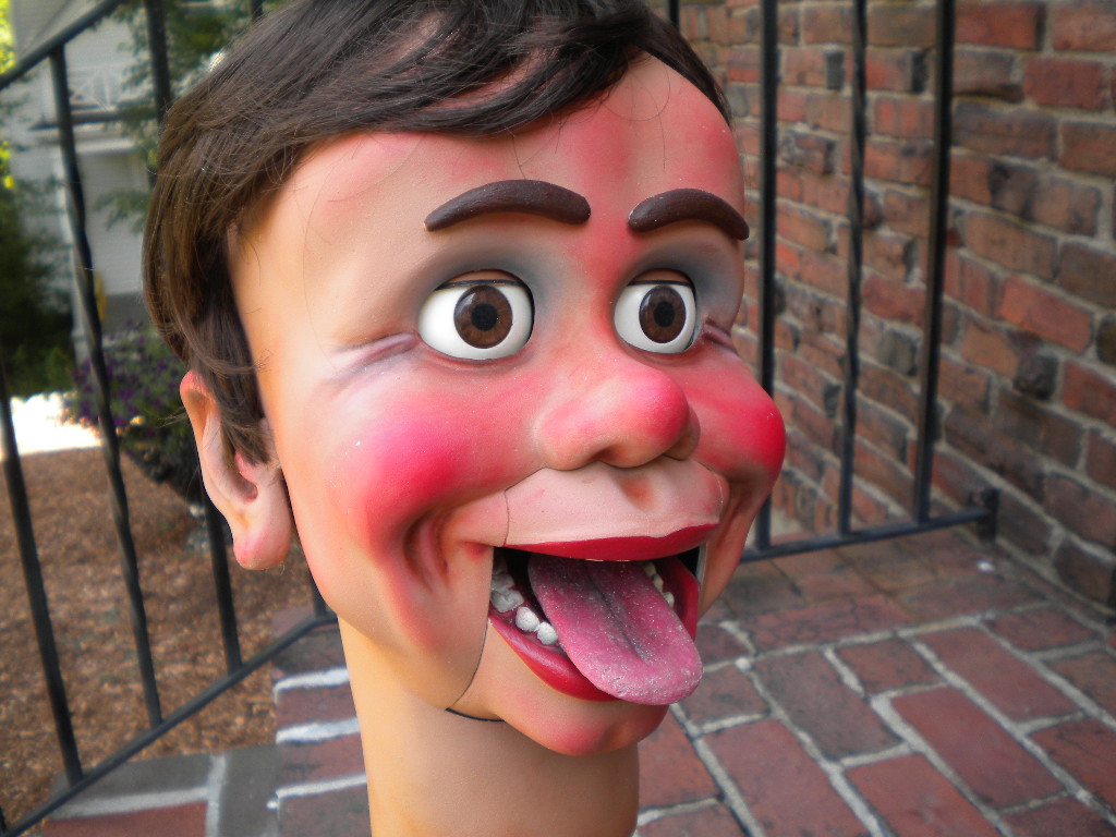 Cecil Wigglenose, a ventriloquist figure attributed to Dan Lavender