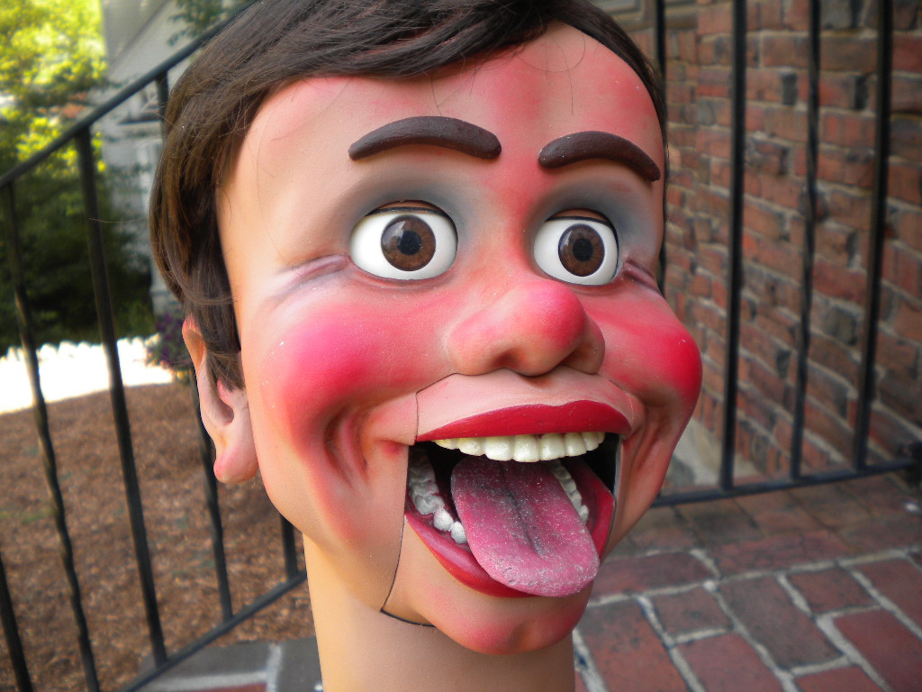 Cecil Wigglenose, a ventriloquist figure attributed to Dan Lavender