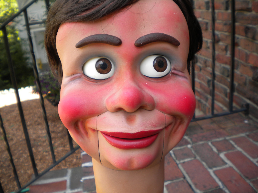 Cecil Wigglenose, a ventriloquist figure attributed to Dan Lavender