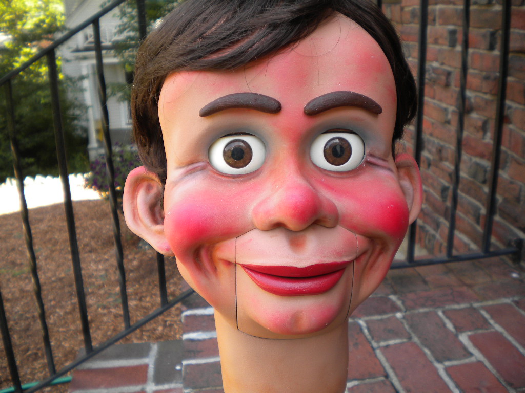 Cecil Wigglenose, a ventriloquist figure attributed to Dan Lavender