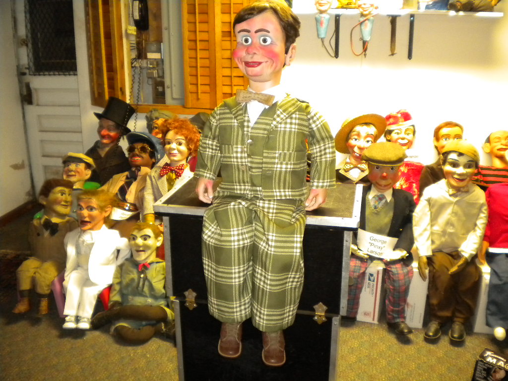 Cecil Wigglenose, a ventriloquist figure attributed to Dan Lavender