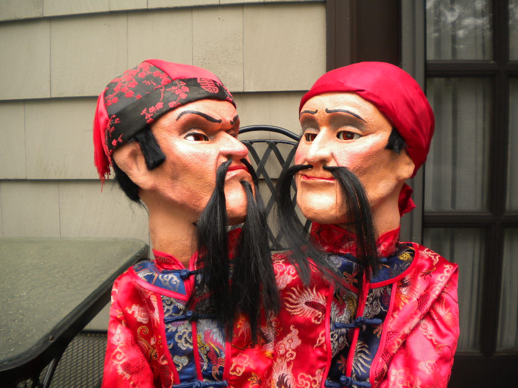 Payes siamese twins 001, a ventriloquist figure attributed to Dan Payes