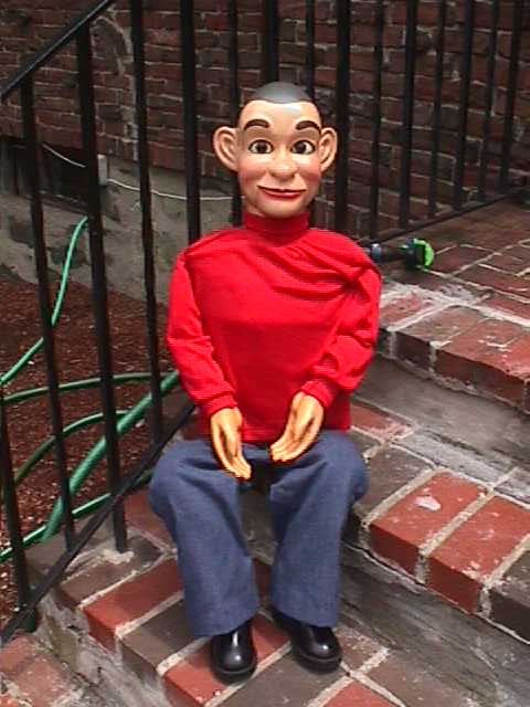 Knucklehead Smiff, a ventriloquist figure attributed to Brant Gilmer