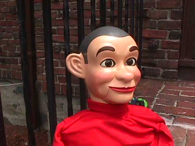 Knucklehead Smiff, a ventriloquist figure attributed to Brant Gilmer