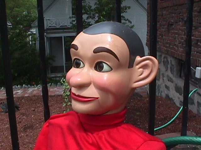 Knucklehead Smiff, a ventriloquist figure attributed to Brant Gilmer
