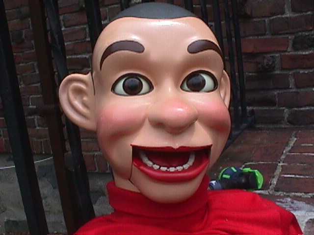 Knucklehead Smiff, a ventriloquist figure attributed to Brant Gilmer