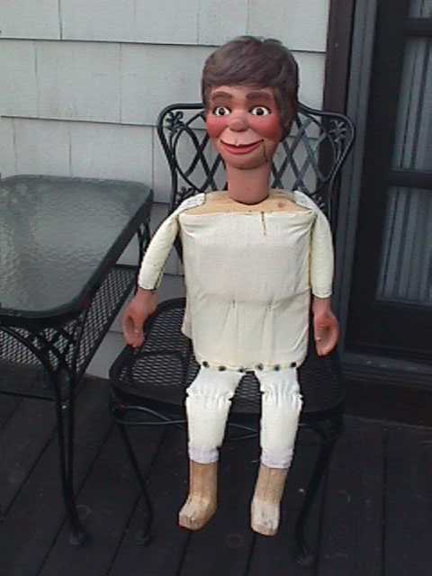Wood Carved, a ventriloquist figure attributed to Brian Hamilton