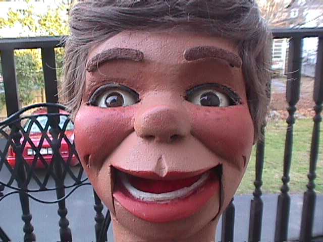 Wood Carved, a ventriloquist figure attributed to Brian Hamilton