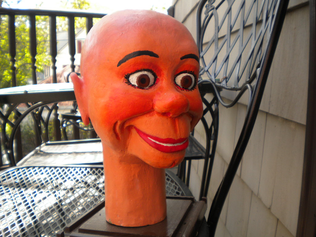 Brain Ezry Head, a ventriloquist figure attributed to Brian Hamilton