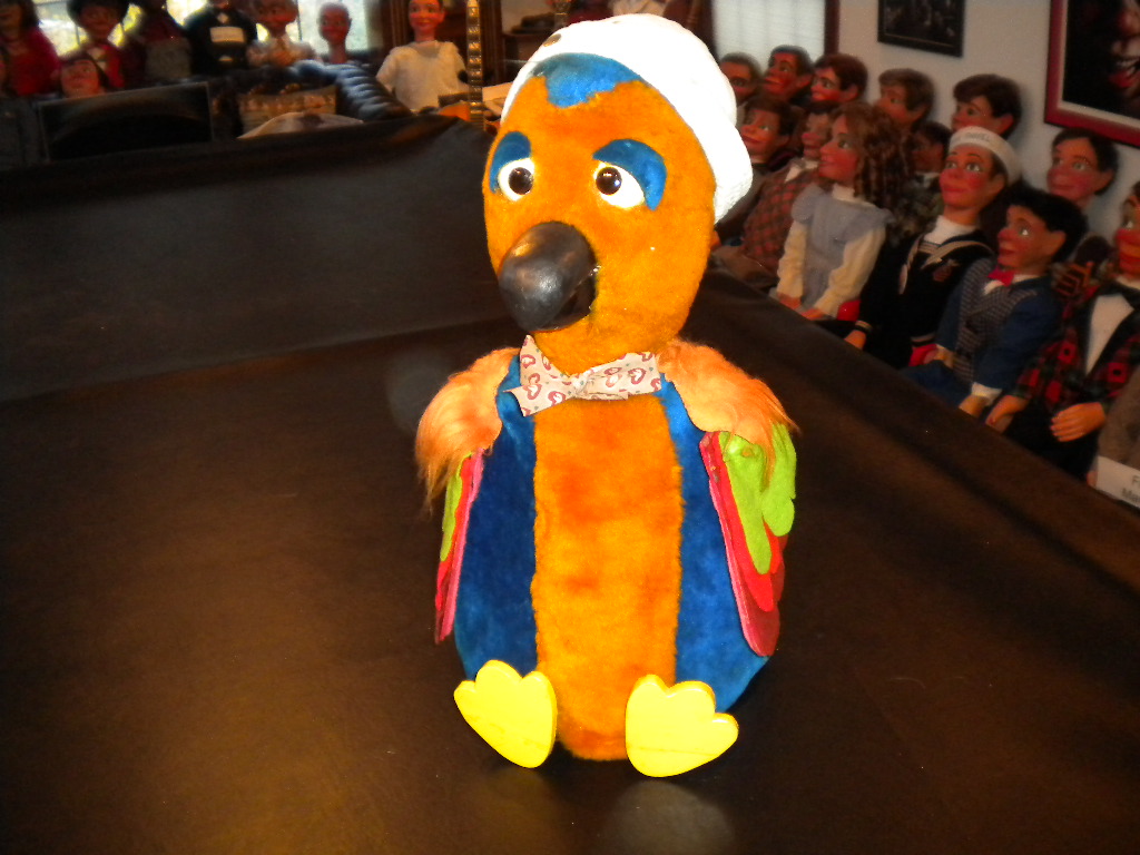 Brain Bird, a ventriloquist figure attributed to Brian Hamilton