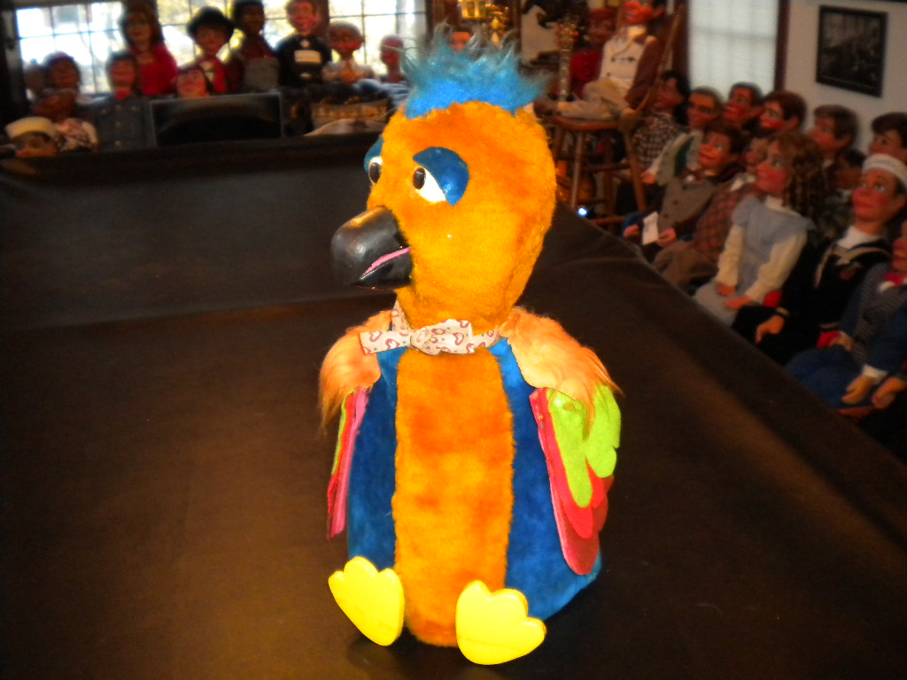 Brain Bird, a ventriloquist figure attributed to Brian Hamilton