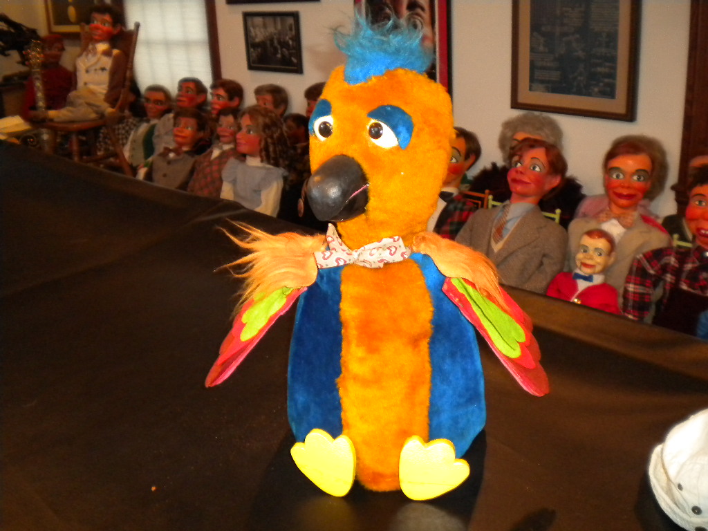 Brain Bird, a ventriloquist figure attributed to Brian Hamilton
