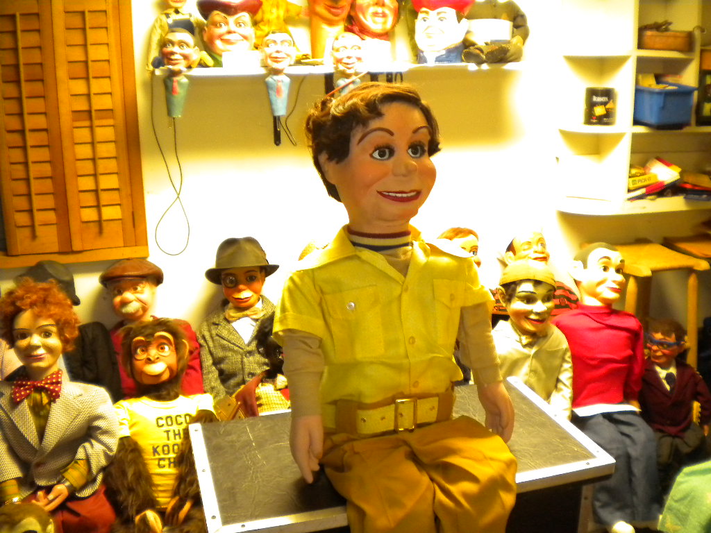 Skinny Dugan, a ventriloquist figure attributed to Howie Olson
