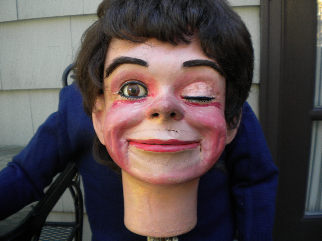 Len Cheeky Boy, a ventriloquist figure attributed to Len Insull