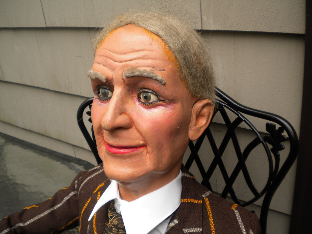 Old Man Len, a ventriloquist figure attributed to Len Insull