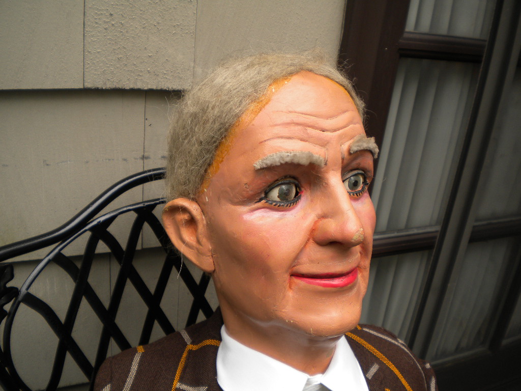 Old Man Len, a ventriloquist figure attributed to Len Insull