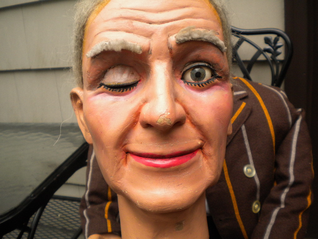 Old Man Len, a ventriloquist figure attributed to Len Insull