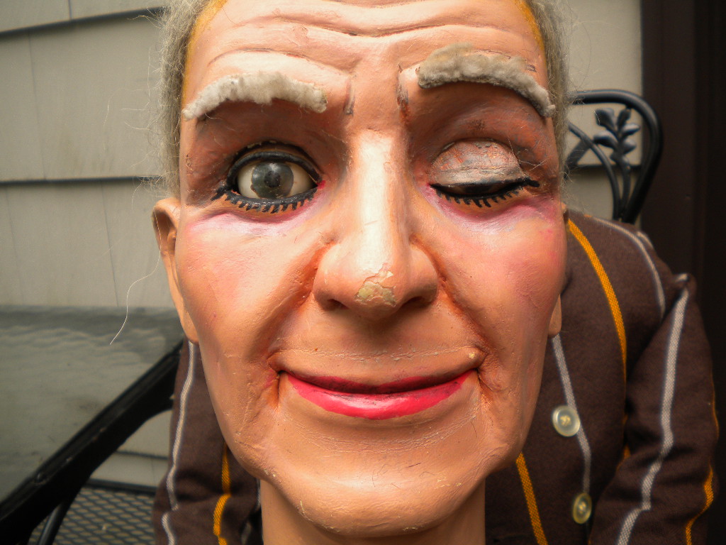 Old Man Len, a ventriloquist figure attributed to Len Insull