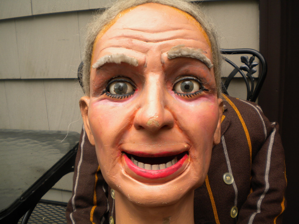 Old Man Len, a ventriloquist figure attributed to Len Insull