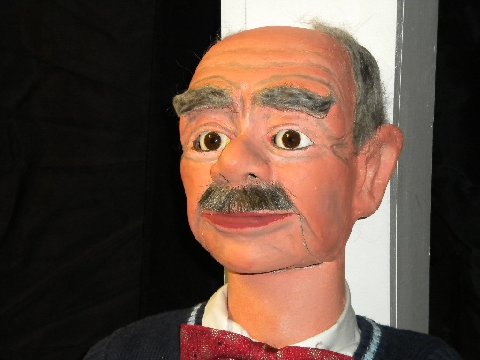 Mr Crabbe, a ventriloquist figure attributed to Bob Isaacson