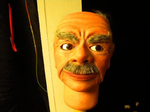 Mr Crabbe, a ventriloquist figure attributed to Bob Isaacson