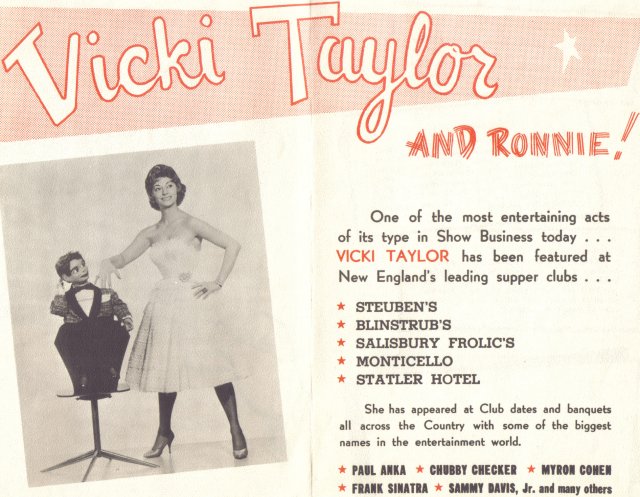 Vicki Taylor & Ronnie, a ventriloquist figure attributed to John Carroll