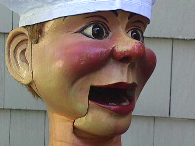 Great Theodore, a ventriloquist figure attributed to Theodore Mack & Son