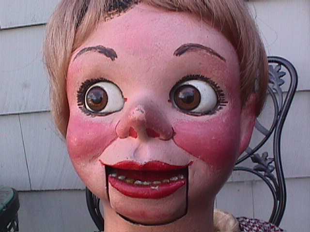 Tiny, a ventriloquist figure attributed to Madeleine Maher