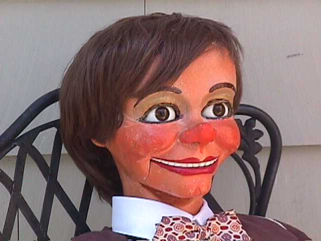 Showing His Teeth, a ventriloquist figure attributed to Frank Marshall