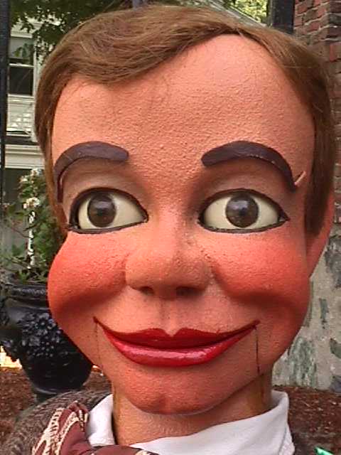 Jim Jedry and Little Eddie Kelly, a ventriloquist figure attributed to Frank Marshall