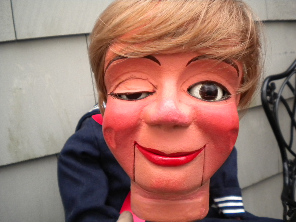 A Tiny, a ventriloquist figure attributed to Frank Marshall