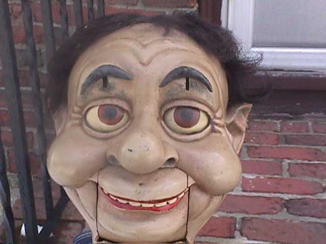 Floyd Bradbury and Wally 1965, a ventriloquist figure attributed to George & Glenn McElroy