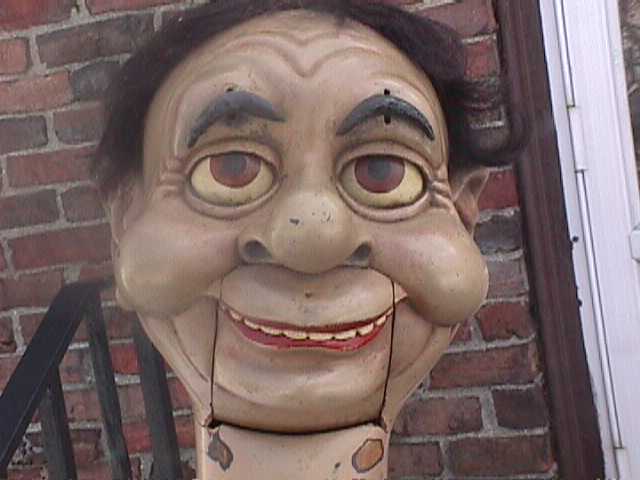 Floyd Bradbury and Wally 1965, a ventriloquist figure attributed to George & Glenn McElroy