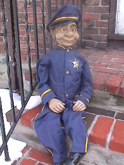 Floyd Bradbury and Wally 1965, a ventriloquist figure attributed to George & Glenn McElroy