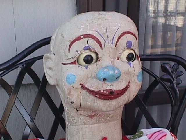 Clown and/or Folk Art, a ventriloquist figure attributed to J.C. Turner