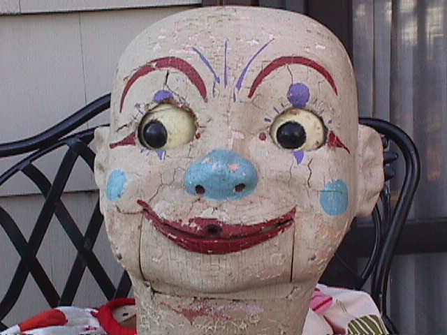 Clown and/or Folk Art, a ventriloquist figure attributed to J.C. Turner