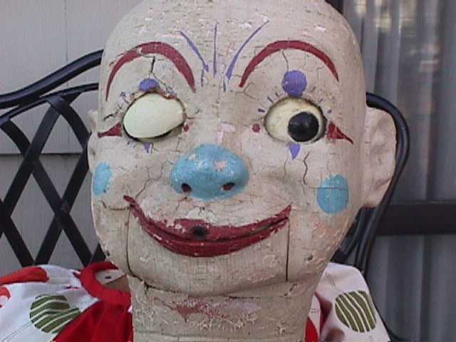Clown and/or Folk Art, a ventriloquist figure attributed to J.C. Turner